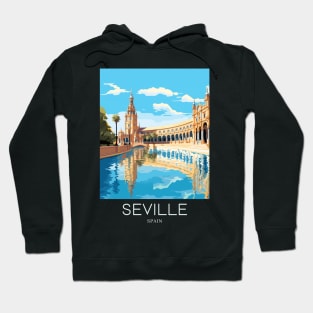 A Pop Art Travel Print of Seville - Spain Hoodie